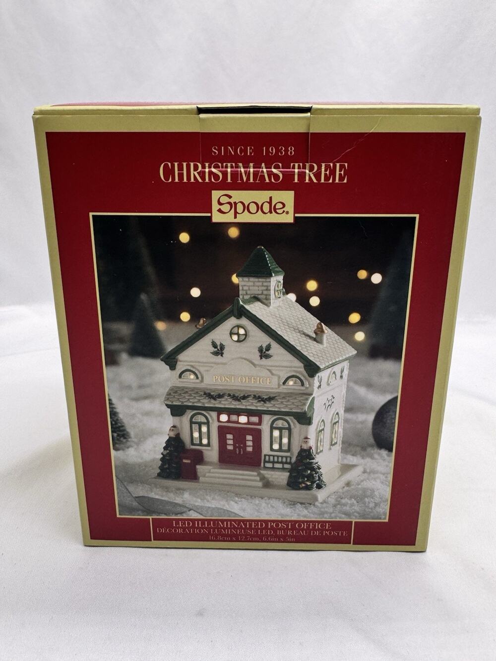 Spode Christmas Tree Miniature Village Post Office Decoration
